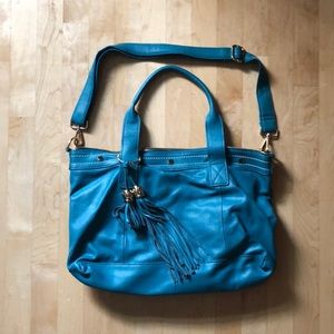 Blue Leather Purse